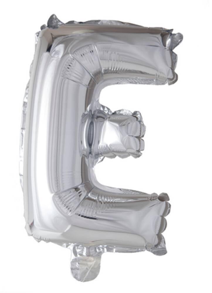Bokstavballong Sølv Folie ca 41cm E