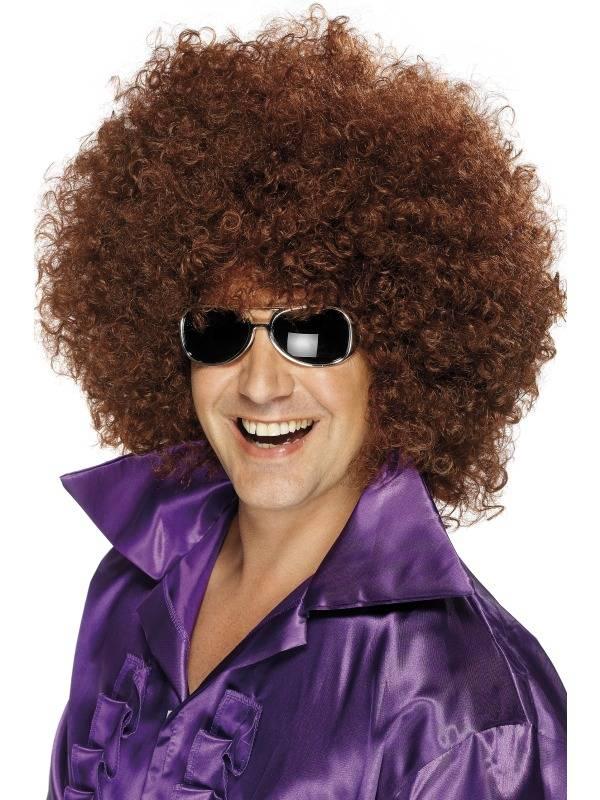 Afroparykk Mega Huge Brun