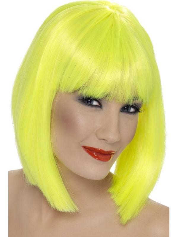 Glam Parykk Neon Gul