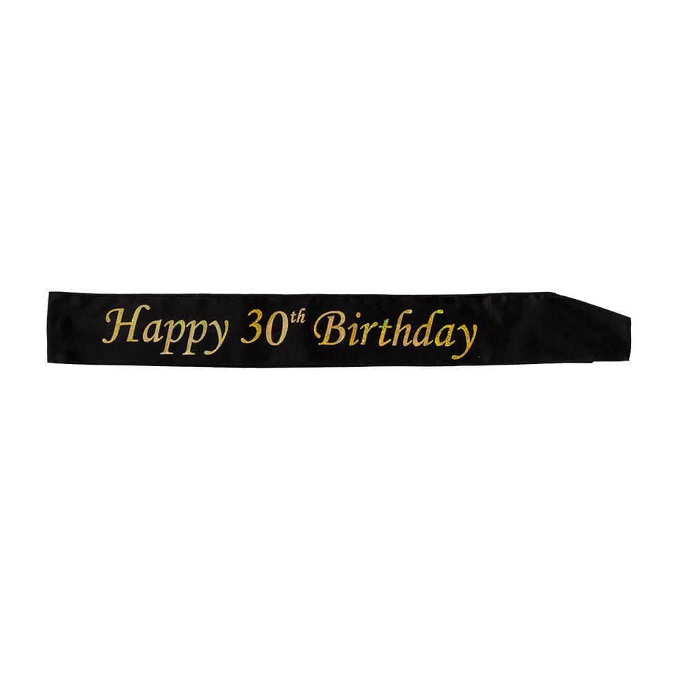 Sash - Happy 25th Birthday - Svart